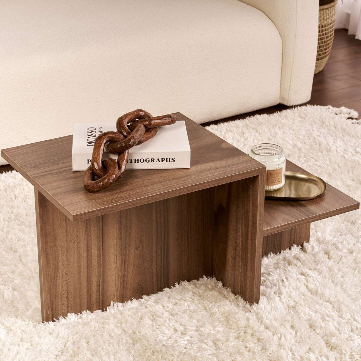 Salontafel Walnoot Melamine Eterna