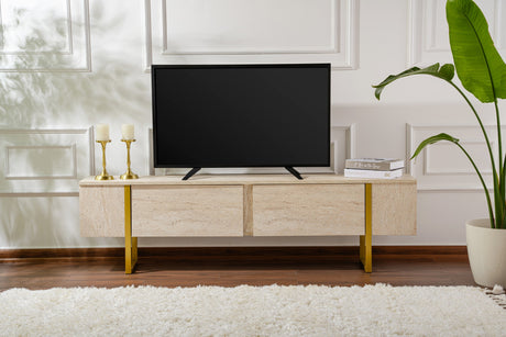 TV Møbel Beige Melamin Foudneramme Blitz 50x180x29,5 cm 