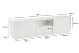 TV Møbel Vanguard Naturlig Hvid Melamin 160x42x29,5 cm
