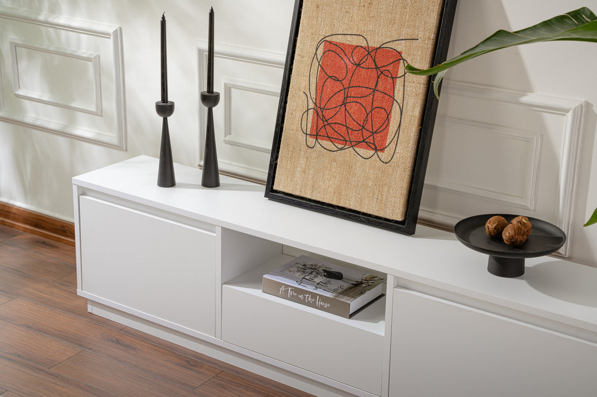 TV Møbel Vanguard Naturlig Hvid Melamin 160x42x29,5 cm
