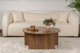 Ronde Salontafel Moari Walnoot Melamine 90 cm