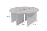 Ronde Salontafel Moari Walnoot Melamine 90 cm