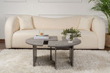 Ronde Salontafel Moari Beton Look Grijs Melamine 90 cm