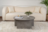 Ronde Salontafel Moari Beton Look Grijs Melamine 90 cm