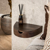 Flydende Halvrunde Natborde Sæt 2 – Akacie 