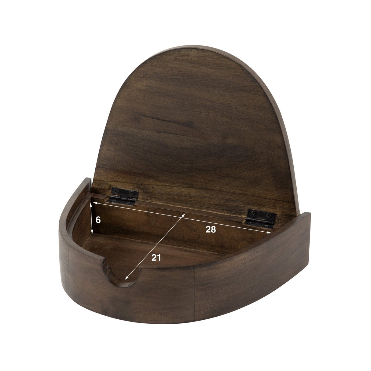Zwevende Halfronde Nachtkastjes Set 2 – Acacia