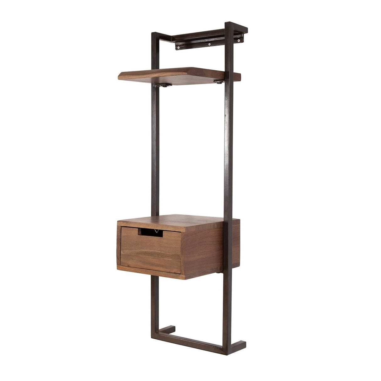 Oslo 1-skuffes natbord Massiv Akacie Drift Brown 