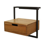 Sengebord Naomi DH Interiør Acacia LxBxH 49x47x20 Akacietræ Hvid foto diagonalt set forfra