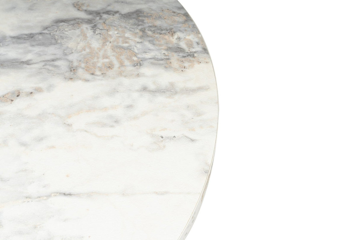 Rundt Sofabord Armo Marmorlook 80 cm 