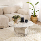 Rundt Sofabord Vano Marmorlook 80 cm 