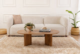 Ovale Salontafel Houtlook - 120x60