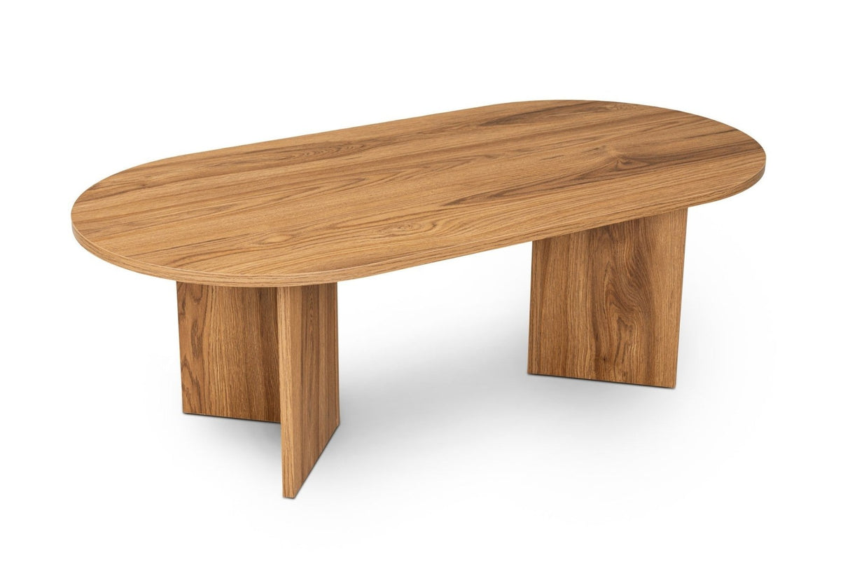 Ovale Salontafel Houtlook - 120x60