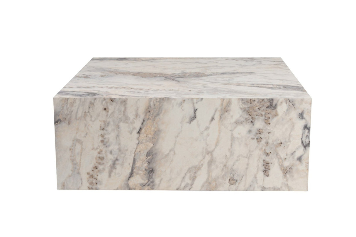 Moderne Salontafel Vierkant 90x90 cm Marmerlook Prasmi