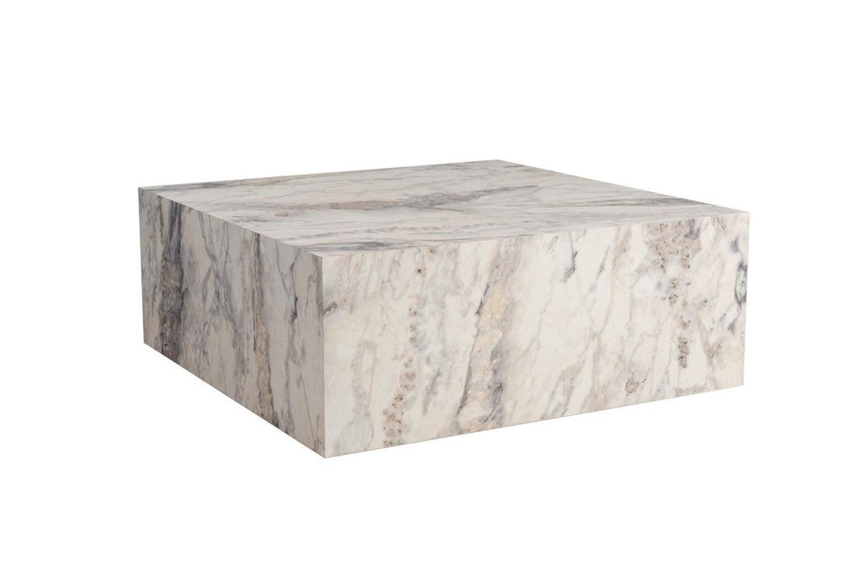 Moderne Salontafel Vierkant 90x90 cm Marmerlook Prasmi