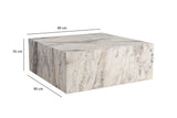 Moderne Salontafel Vierkant 90x90 cm Marmerlook Prasmi
