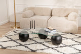 Sofabord Nyreform Organisk - Glas - Sort Ramme 120x70 cm 