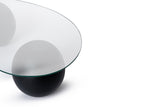 Sofabord Nyreform Organisk - Glas - Sort Ramme 120x70 cm 