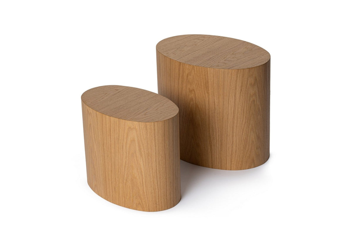 Salontafel Set van 2 Ileps Eikenhout look - 34x40 / 25x33 cm
