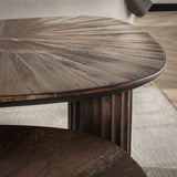 Salontafels - Salontafel set van 2 Myla Organisch Vierhoekig Teakhout Bruin - Japandi - Dimehouse