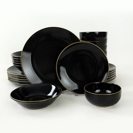 TY040424F650A841600MAET600 Sort Guld 100 % KERAMISK STENtøj 27 cm bred