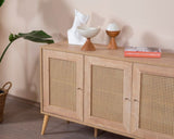 Calvin opbergkast met soft-close 180 cm Eikenlook Melamine gecoat houtcomposiet, MDF