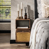 Solano natbord 1 skuffe Massiv mango sand 
