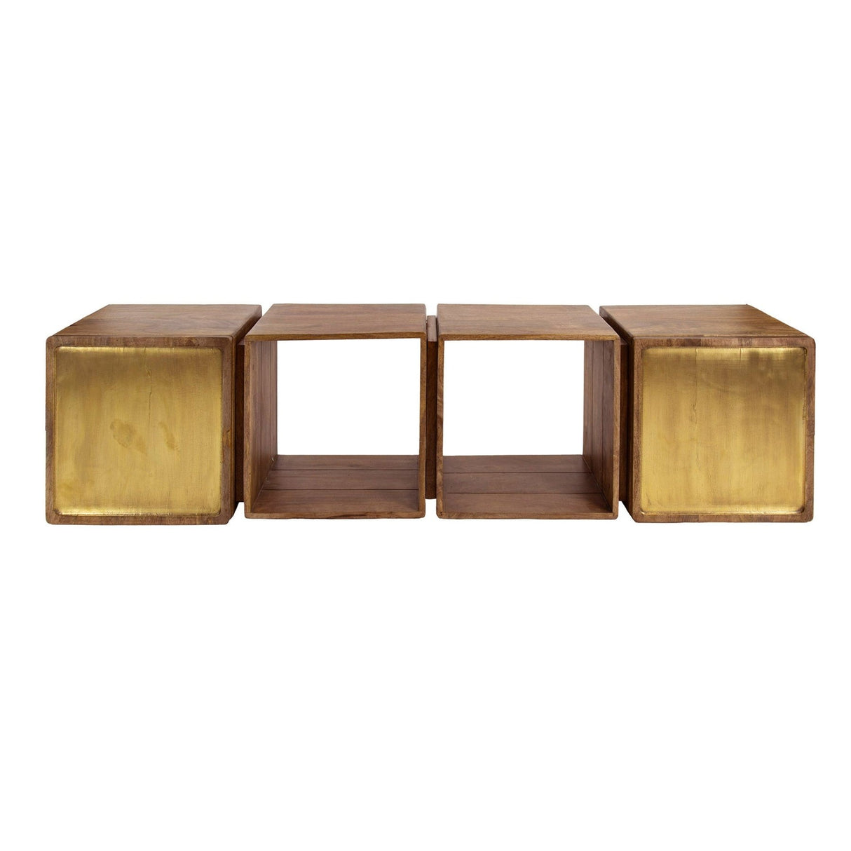 Hangend Dressoir Maceo - Mangohout Zand met Brass Accent 169 cm