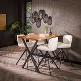 Bartafels - Industriële Bartafel Kevin 140 cm Kruispoot - Dimehouse
