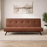 Slaapbank Zoly Bruin Stof 3-Zits  - 180 cm - Zonder armleuningen - Zoly