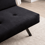 Slaapbank Zwart Stof 3-Zits - 180 cm - Zonder armleuningen - Zoly