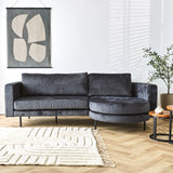 Sofa Bella Dimehouse Antracit LxBxH 138x98x55 Stof Atmosfærisk foto set forfra