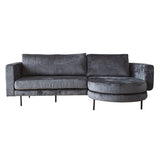 Sofa Bella Dimehouse Antracit LxBxH 138x98x55 Stof Hvid foto set forfra