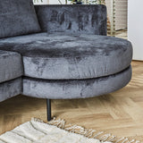 Sofa Bella Dimehouse Antracit LxBxH 138x98x55 Stof Atmosfærisk fotodetalje