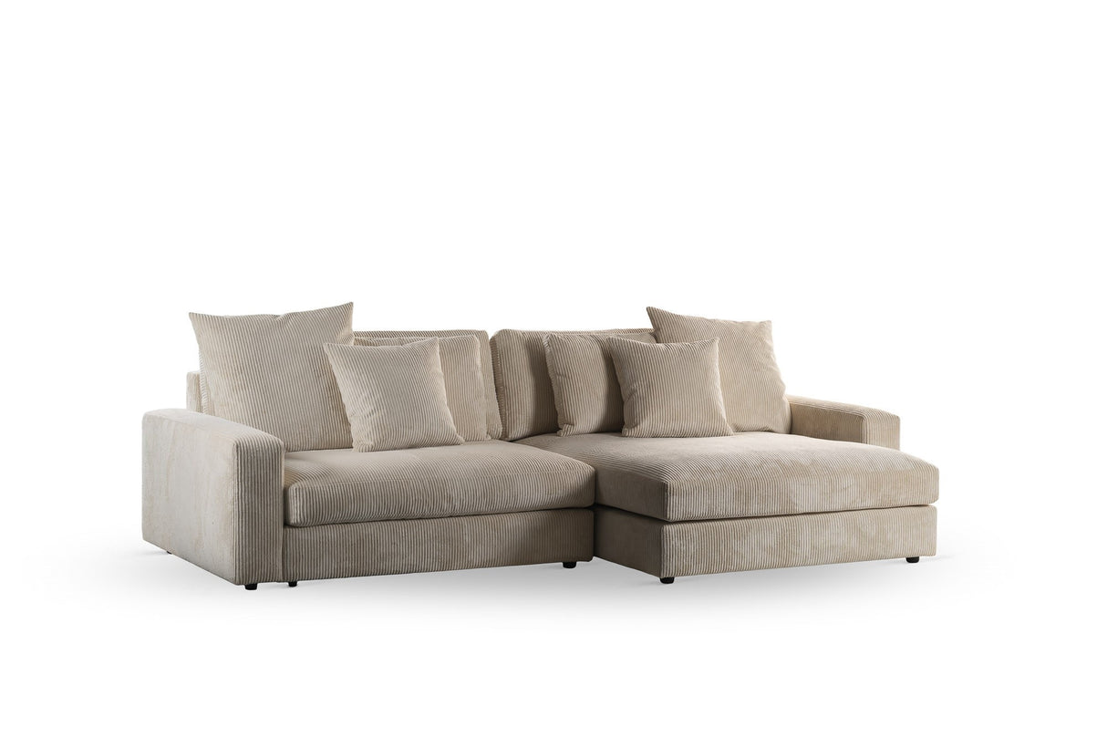 Sofa Kaia DH Interiør Beige Hvid foto diagonalt set forfra