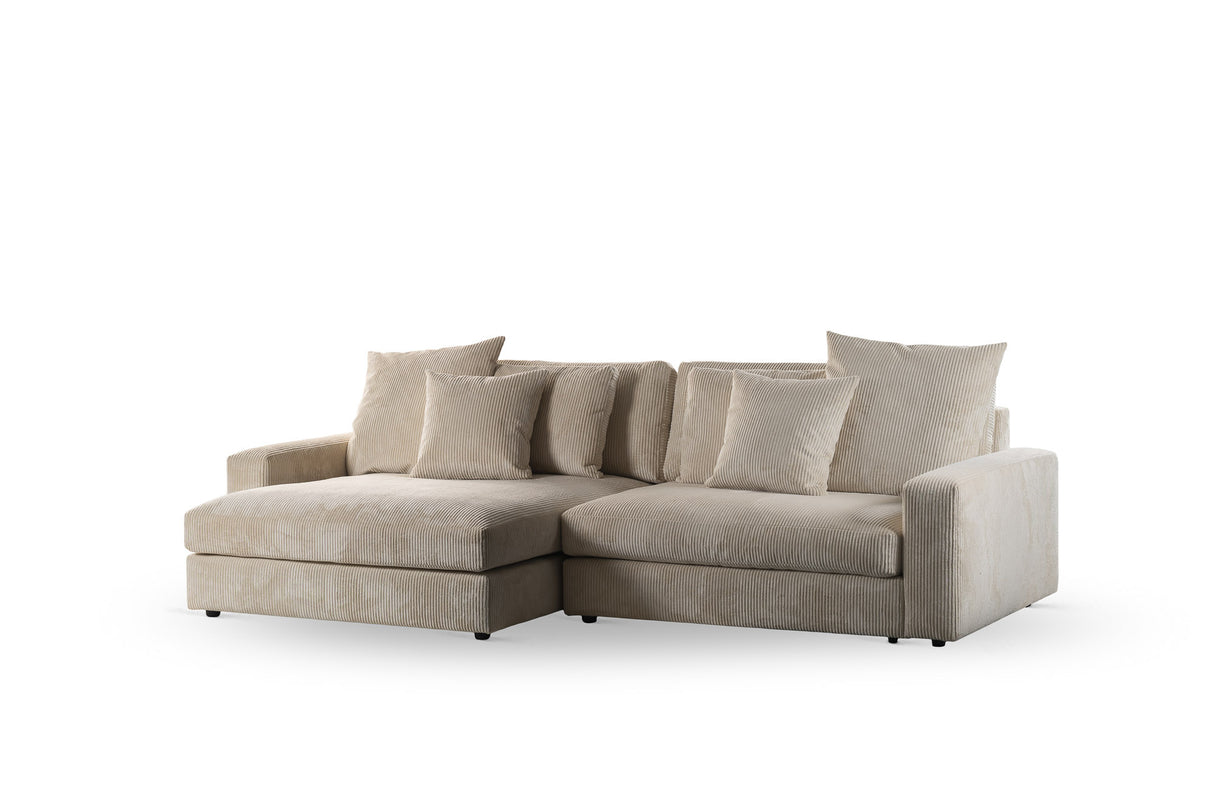 Sofa Kaia DH Interiør Beige Hvid foto diagonalt set forfra