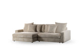 Sofa Kaia DH Interiør Beige Hvid foto diagonalt set forfra