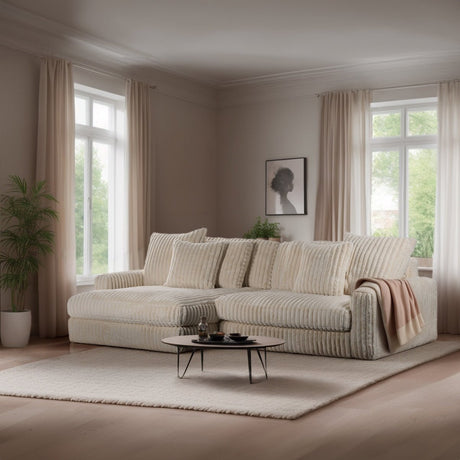 Sofa Nia DH Interiør Beige Ambient foto diagonalt set forfra