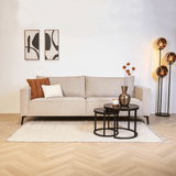 3-personers løs store ryghynde grå chenille Yara 