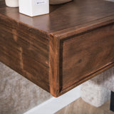 Zwevend nachtkastje acacia drift brown industrieel