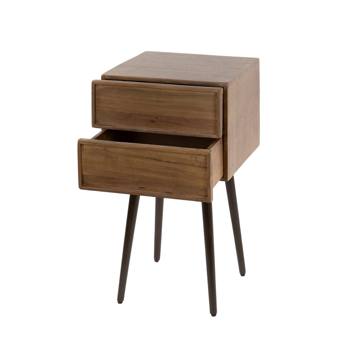 Nachtkastje Lio – Acacia Drift Brown – 2 Lades