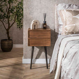 Nachtkastje Lio – Acacia Drift Brown – 2 Lades