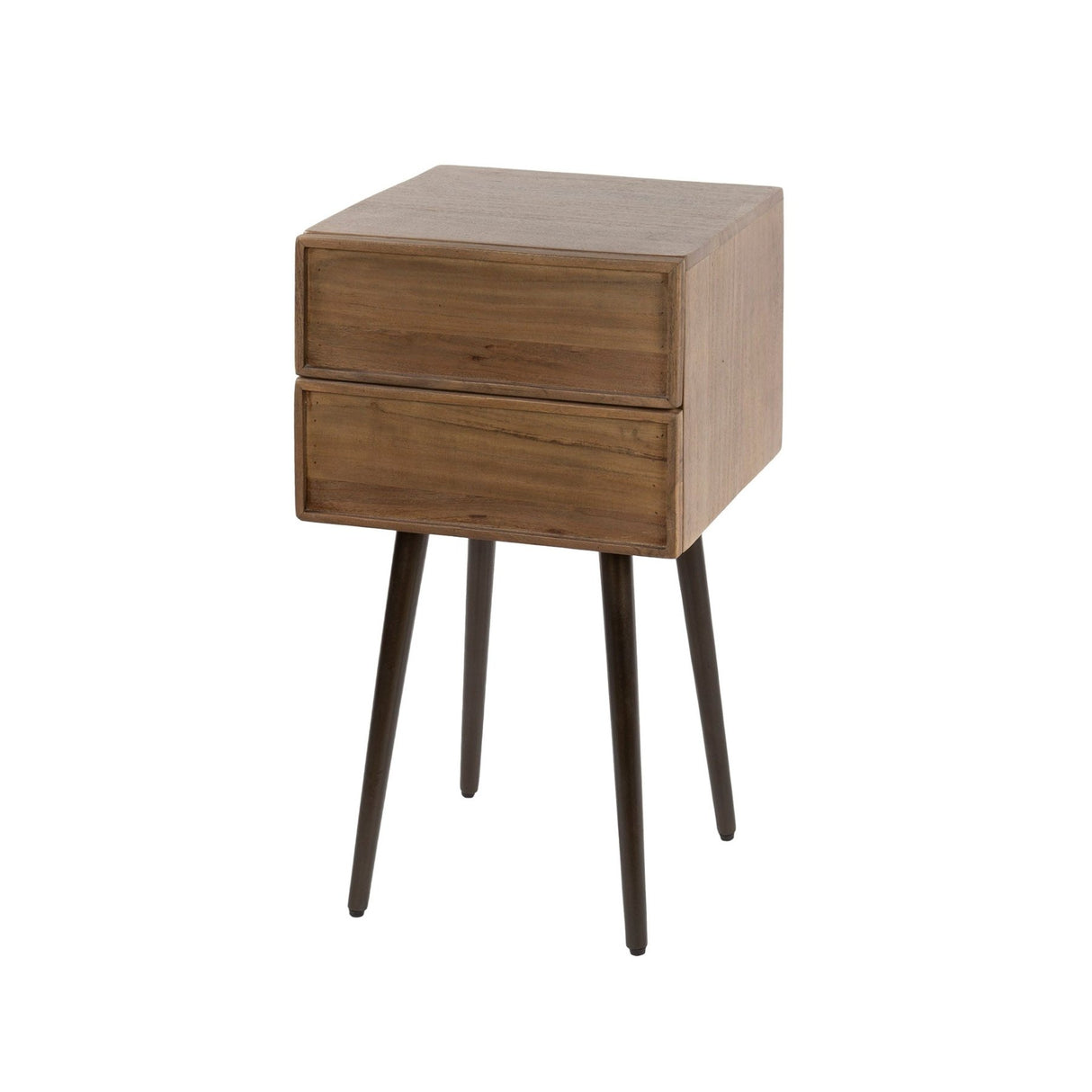 Nachtkastje Lio – Acacia Drift Brown – 2 Lades