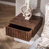 Flydende natbord af acacietræ driftbrun – 1 skuffe 