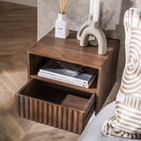 Zwevend Nachtkastje Acacia Drift Brown – 1 Lade