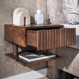 Flydende natbord Akacie Drift Brown – 1 skuffe 35 cm 