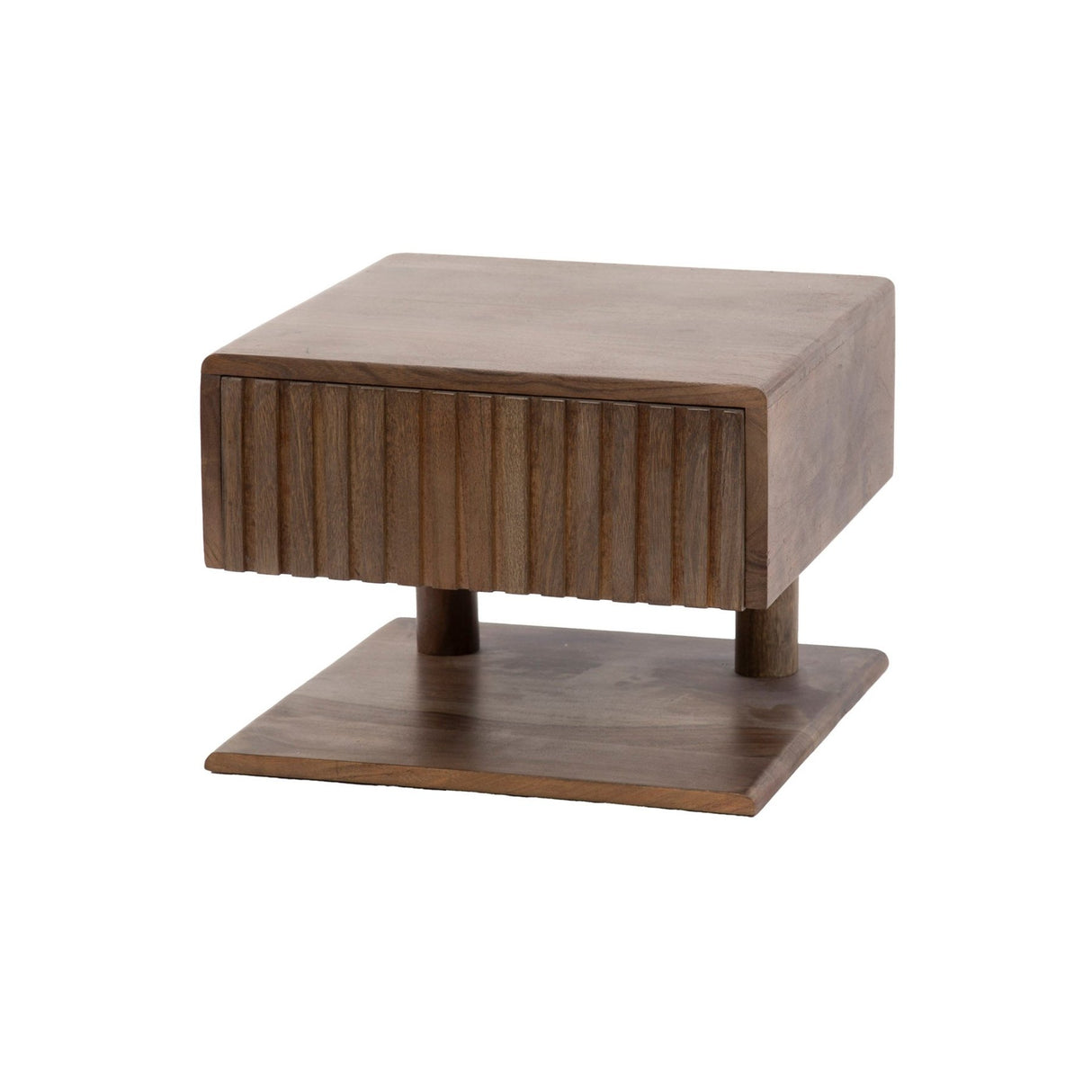 Flydende natbord Akacie Drift Brown – 1 skuffe 35 cm 