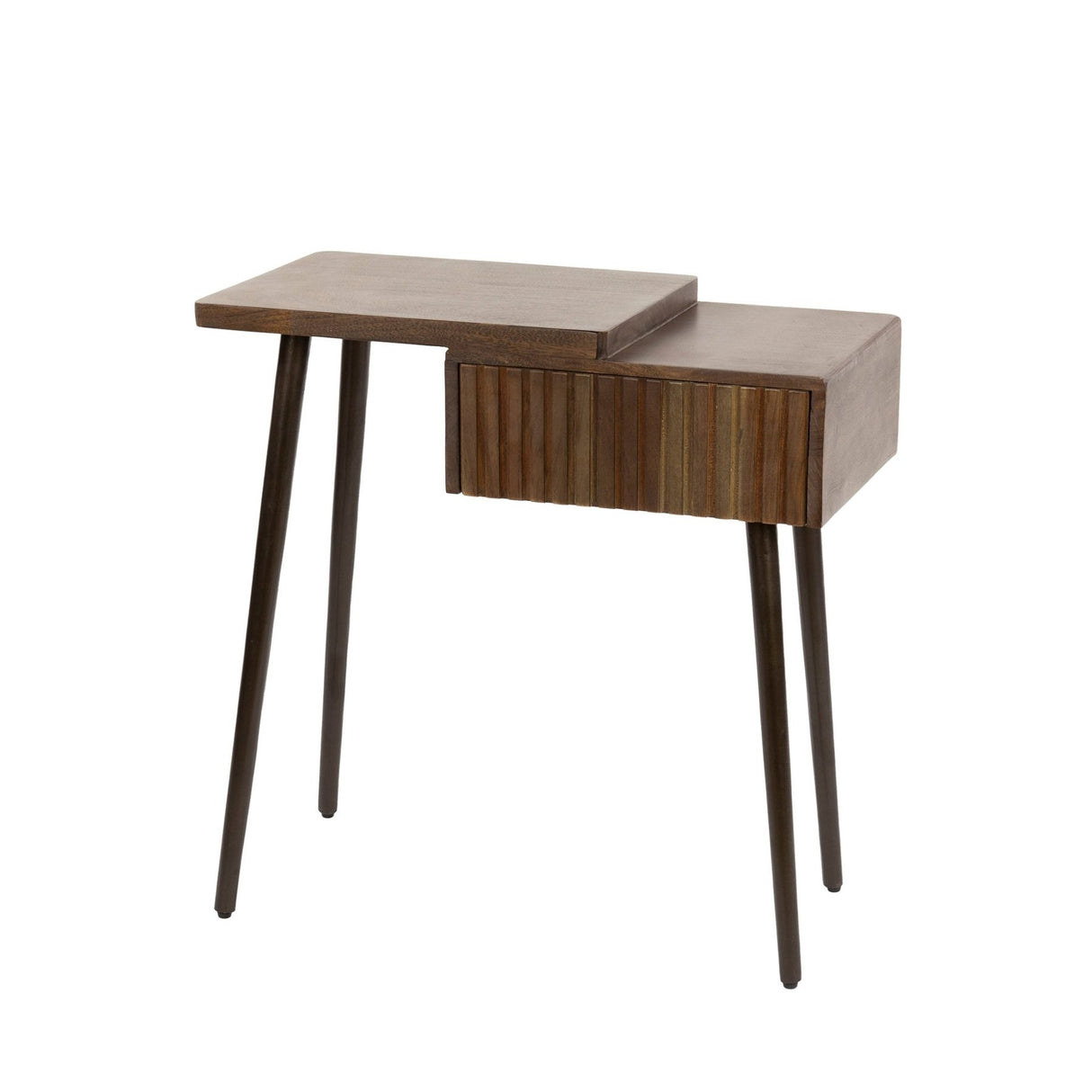 Nachtkastje Jax Links - Acaciahout Drift Brown - 1 Lade