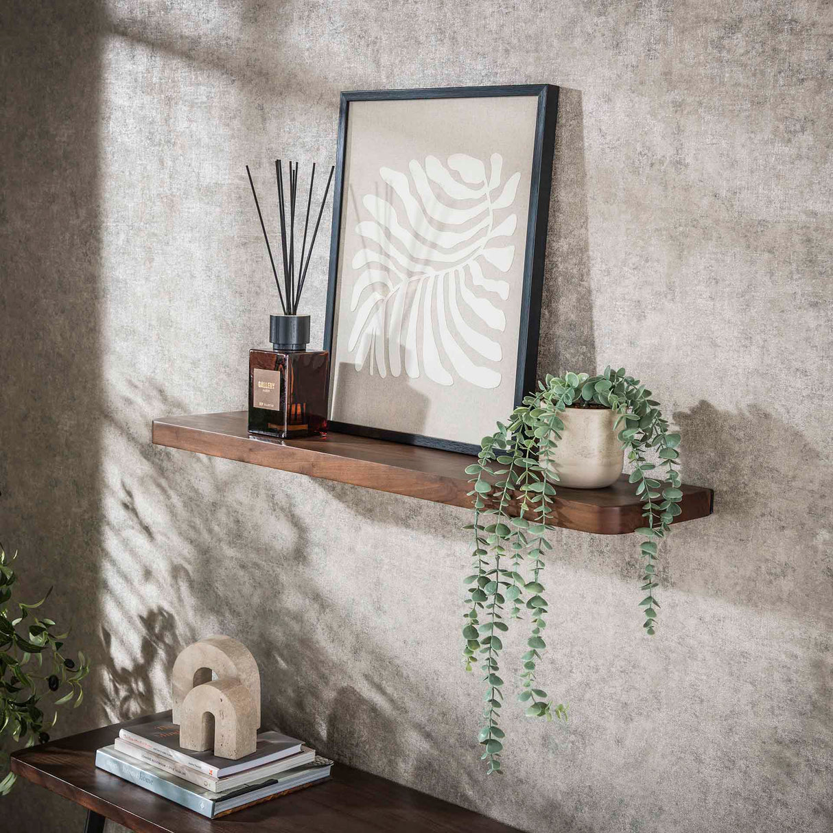 Wandplank Noa 90 cm - Acaciahout Drift Brown