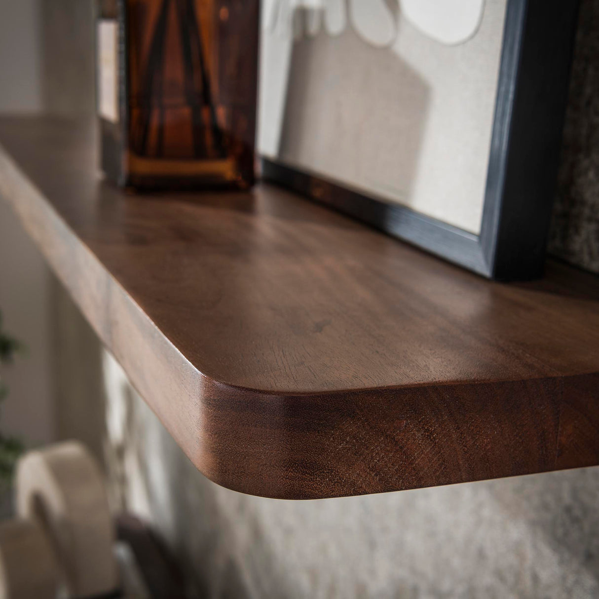 Wandplank Noa 90 cm - Acaciahout Drift Brown