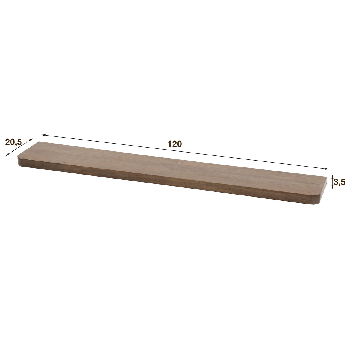Wandplank Loft Acacia 120 cm - Drift Brown